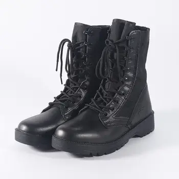  Легкая нескользящая походная обувь Рабочая обувь Botas с высоким верхом Натуральная кожа Мужчины Военные тактические ботинки для пустыни Открытый бой
