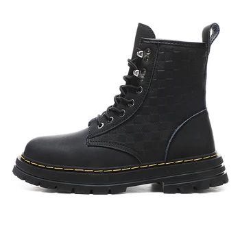 Мужские ботинки Повседневные LuXury Cowboy Chelsea Army Tactical Outdoor Platform Высокая женская обувь Лодыжка Кожаные кроссовки Зима