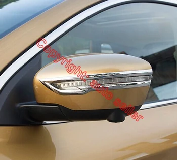 Для Nissan Qashqai J11 2014-2016 ABS Хром Боковое зеркало Отделка Наклеек Автомобильные аксессуары W4