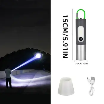  светодиодный перезаряжаемый тактический лазерный фонарик Сильный вспышка Открытый многофункциональный кемпинг Освещение Белый лазерный рабочий фонарь