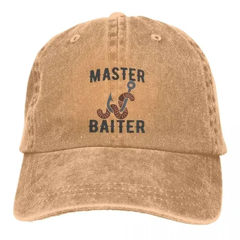Master Baiter Funny Fisherman Классические бейсболки Остроконечная кепка Солнцезащитный козырек Шляпы для мужчин и женщин