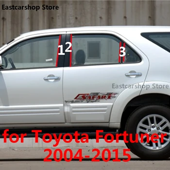 Для Toyota Fortuner AN50 AN60 2004-2015 Автомобильная дверь Центральное окно Средняя колонна Отделка Декоративная полоса PC B C Аксессуары для стойки