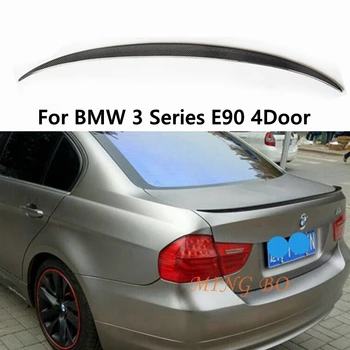 Для BMW 3 серии E90 4Door M Style Углеродное волокно Задний спойлер Багажник Крыло багажника 2004-2011 FRP Кованый карбон