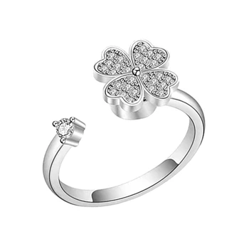 Горячие вращающиеся регулируемые кольца для женщин и мужчин Кольцо для расслабления Эстетические ювелирные изделия Подарок Модное кольцо 2PCS
