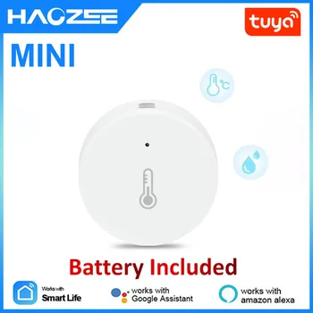 Tuya Smart Zigbee Датчик температуры и влажности Внутренний термометр Монитор для домашней работы с Alexa Google Home Assistant