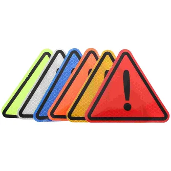 Треугольная светоотражающая наклейка Знаки опасности Наклейки безопасности автомобиля Наружная треугольная этикетка