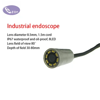  1 МП USB-эндоскоп диаметр 8,5 мм FOV80 ゚ IP67 водонепроницаемый кабельный промышленный эндоскоп рулевого управления 3-в-1