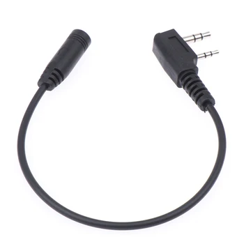 2 контакта K1 к 3,5 мм Женский аудио телефон Кабель для передачи наушников для TYT для UV5R 888S Walkie Talkie Адаптер гарнитуры с микрофоном