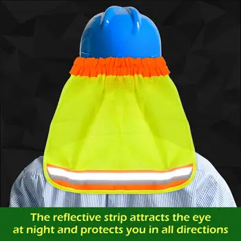 солнцезащитный козырек сетчатый защитный чехол для каски летний солнцезащитный козырек шлем шея щит светоотражающая полоса крышка для строителей