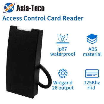 Считыватель RFID-карт Водонепроницаемый считыватель бесконтактных карт с 26 выходами Wiegand Ведомый считыватель для плат контроллера доступа Wiegand