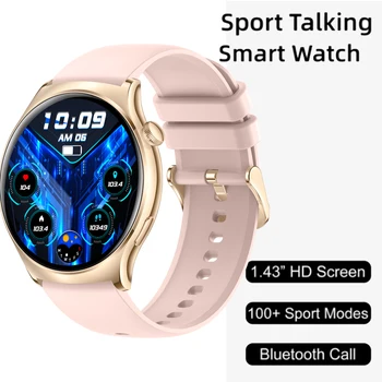 Мужские спортивные смарт-часы Мужские Bluetooth-часы 1,43-дюймовые IP67 водонепроницаемые часы для ZTE Axon 30 Xiaomi 11T Pro Sony Xperia XA