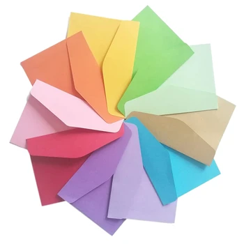  100 шт. Мини-конверты 10 цветов Конверты для подарочных карт Для персонализации подарочных карт Свадебные конверты или Place Card