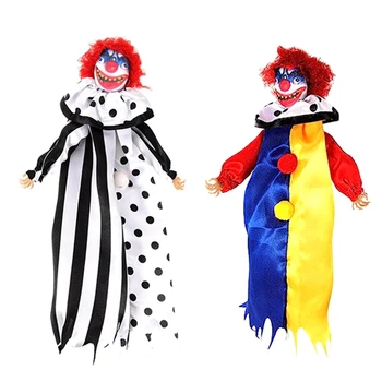 Украшение на Хэллоуин Висячая кукла-клоун Кулон с привидениями Ужасный Хэллоуин Декор Хэллоуин Клоун Кулон Красочный Прочный