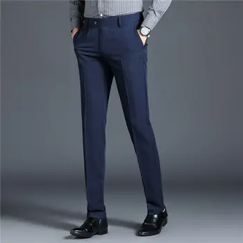 2022 Новая весна Осень Мода Корейский костюм Брюки Мужчины Slim Fit Повседневные брюки Длинные брюки Повседневная социальная мужская одежда T251