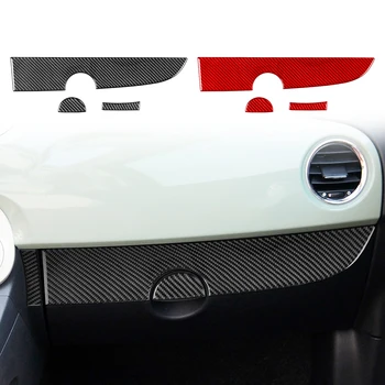  Стильная наклейка на крышку панели перчаточного ящика из углеродного волокна для Fiat 500 2012 2015 Улучшите эстетику интерьера вашего автомобиля