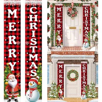 Рождественская дверь Баннер Рождественские украшения для дома Рождественские украшения на Рождество 2023 Ноэль Навидад Натал Новый год 2024