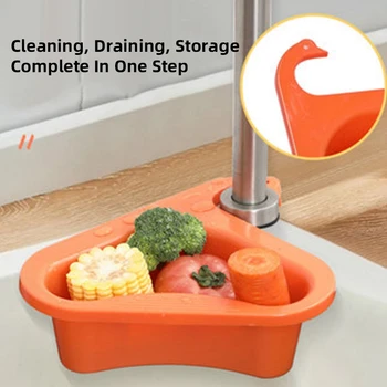  Кухонная мойка Многофункциональная корзина для фильтра для воды Оставшаяся стойка для фильтра для мусора Сушилка для фруктов и овощей