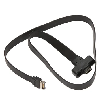 Удлинительный кабель USB 3.1 на передней панели типа E - тип C, внутренний кабель-адаптер Gen 2 (10 Гбит/с) с 2 винтами (50 см)