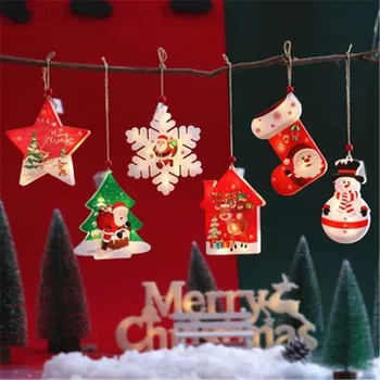 Рождественский светодиодный светильник Теплые белые кулоны Водонепроницаемый С Новым годом Рождественский декор Подвесные огни на рождественской елке Navidad