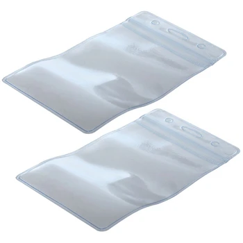  100 шт. Прозрачные пластиковые вертикальные держатели идентификационных карт с именными бирками