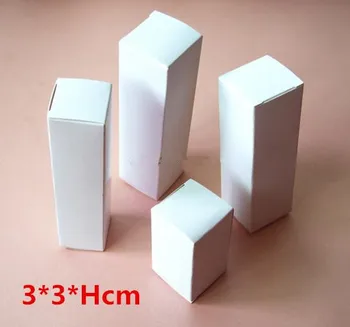 50 шт./лот-3 * 3 * (5-11) H Пустая белая бумажная упаковочная коробка для крема для лица, косметики, мыла ручной работы, подарочных коробок для хранения, трубок клапана