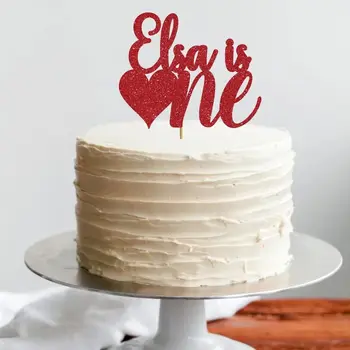 Персонализированное имя Первый день рождения Тема ко Дню святого Валентина, День святого Валентина Топпер для торта ко дню рождения, Маленький День Святого Валентина 1-й день рождения