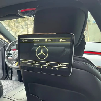 Android 12.0 Автомобильный подголовник телевизора с монитором на 2021 2022 2023 Mercedes Benz S Class W223 S500 S550 Развлекательная система для задних сидений