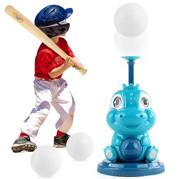 Бейсбольный питчер Мультяшный бейсбольный метатель в форме динозавра Бейсбольный поппер Крытый открытый бейсбольный автомат для улучшения