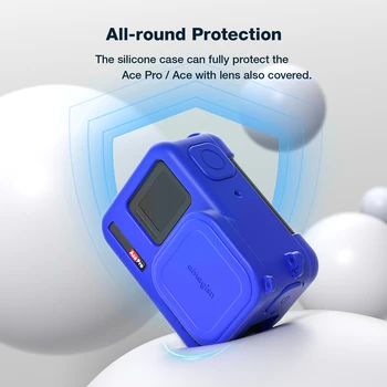  для Insta360Ace Pro / Ace Силиконовый чехол + крышка объектива Спортивные защитные аксессуары для камеры