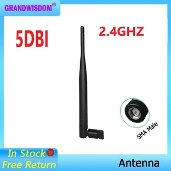 2,4 ГГц 5,8G WIFI Антенна 5dbi Антенна SMA Штекерный разъем Wi Fi Antena 2,4 ГГц IOT antenne Wi-Fi для беспроводного маршрутизатора antenas