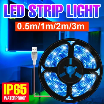 Светодиодные фонари USB Светодиодная лента Диодная лента Лампа Телевизор Настольная подсветка Светодиодная лента Украшение спальни DC5V 50 см 1 м 2 м 3 м