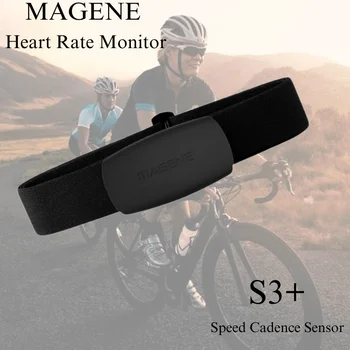 Велоспорт Magene Mover H64 S3+ ANT+ USB C406 Двухрежимный датчик скорости Датчик частоты сердечных сокращений Велосипед Компьютер Велосипед Garmin XOSS