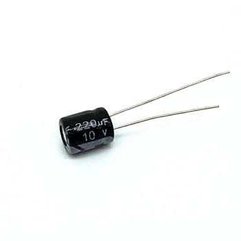 50 шт. Электролитический конденсатор высокого качества 10V220UF 6 * 7 мм 220 мкФ 10 В 6 * 7