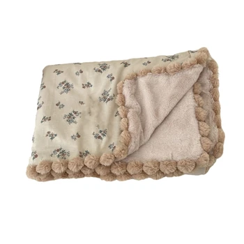 Мягкое и плюшевое одеяло Модное и практичное одеяло для коляски Универсальное для младенцев