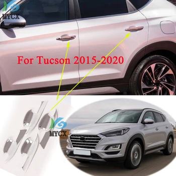 Для Hyundai Tucson 2015 2016 2017 2018 2019 2020 Новая хромированная наклейка на крышку дверной ручки автомобиля