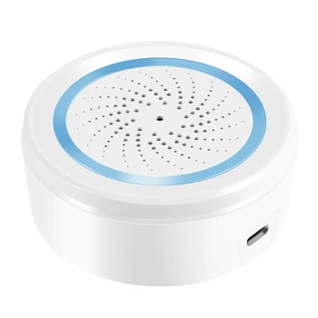 Датчик сигнализации температуры и влажности Wi-Fi Сирена Tuya Smart Life Приложение Работа с ECHO Alexa Google Home IFTTT