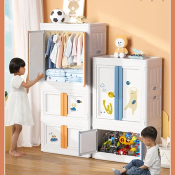 Детский многослойный бытовой шкаф для хранения Органайзер для одежды большой емкости Пластиковый органайзер Ящик для закусок