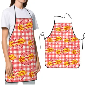 Cochonou Logo Кухонные кухонные фартуки Продукт Водостойкий регулируемый винтажный кухонный фартук для мужчин и женщин Шеф-повар