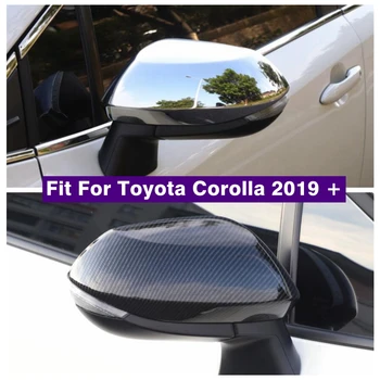  Дверь Зеркало заднего вида Протектор Крышка Крышка Накладка Подходит Для Toyota Corolla 2019 - 2023 Хром / Аксессуары из углеродного волокна