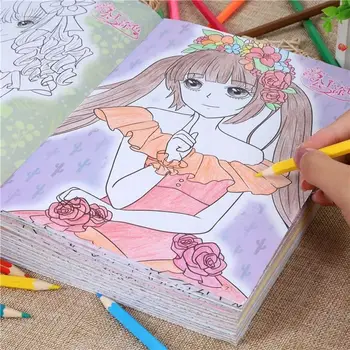 Принцесса Книжка-раскраска Книжка для рисования Детские граффити Набор для рисования для детей детского сада