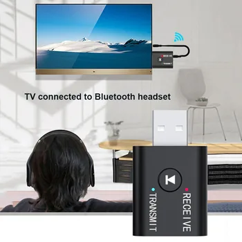  Новый беспроводной аудиоадаптер для автомобильного телевизора, компьютерной гарнитуры, динамика, передатчика, приемника 2 в 1 с кабелем 3,5 мм, совместимым с Bluetooth