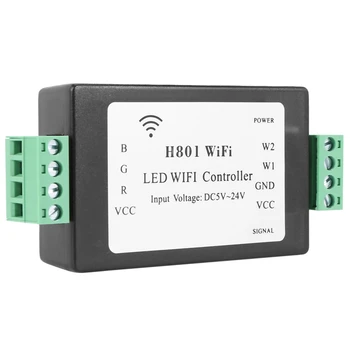H801 RGBW LED WIFI Контроллер Светодиодный контроллер RGB DC5-24V Вход для 5050 2835 3528 SMD Светодиодная лента Лента