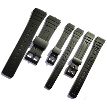 Мягкий силиконовый ремешок для часов Casio 16 мм 18 мм 20 мм наручные часы универсальный черный ремешок для мужчин браслет ремень прочный браслет