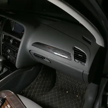 Для Audi A4L / A5 2009-2016 Real Carbon Fiber Автомобильная панель пассажирской приборной панели Крышка 3D Аксессуары для интерьера Наклейка