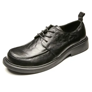 Высококачественная обувь из натуральной кожи Мужская мужская дизайнерская обувь Деловая мужская обувь на шнуровке Мужская классическая обувь Лето Весна Воловья кожа