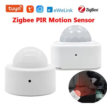 Tuya/eWelink Zigbee PIR Датчик движения Умный детектор движения человека Мини-инфракрасный детектор Домашняя безопасность Автоматизация для умной жизни