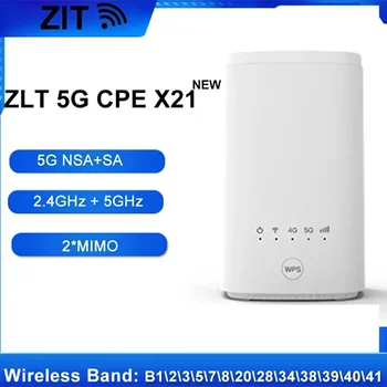 Unlock ZLT X21 5G CPE Внутренний маршрутизатор Sub 6 ГГц NSA + SA Mesh Wifi Repeater Extender Беспроводной маршрутизатор с SIM-картой Гигабитный маршрутизатор