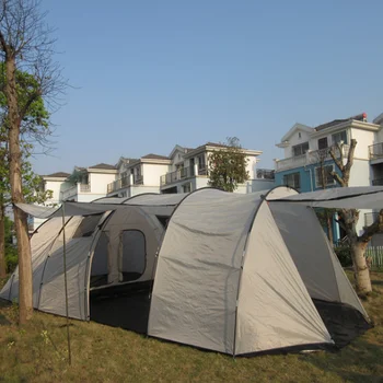 YL на открытом воздухе кемпинговая палатка на 5-8 человек, наружная водонепроницаемая большая туннельная палатка двухслойная роскошная палатка 740 * 350 * 210 см