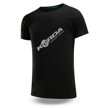 Korda 2023 Мужская новая хлопковая популярная повседневная однотонная футболка с короткими рукавами Летние футболки с принтом Спорт Дышащий высококачественный топ футболки