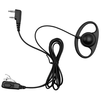 D-образный наушник с микрофоном Радио Рация Наушники 2-контактная гарнитура PTT для 888S UV5R